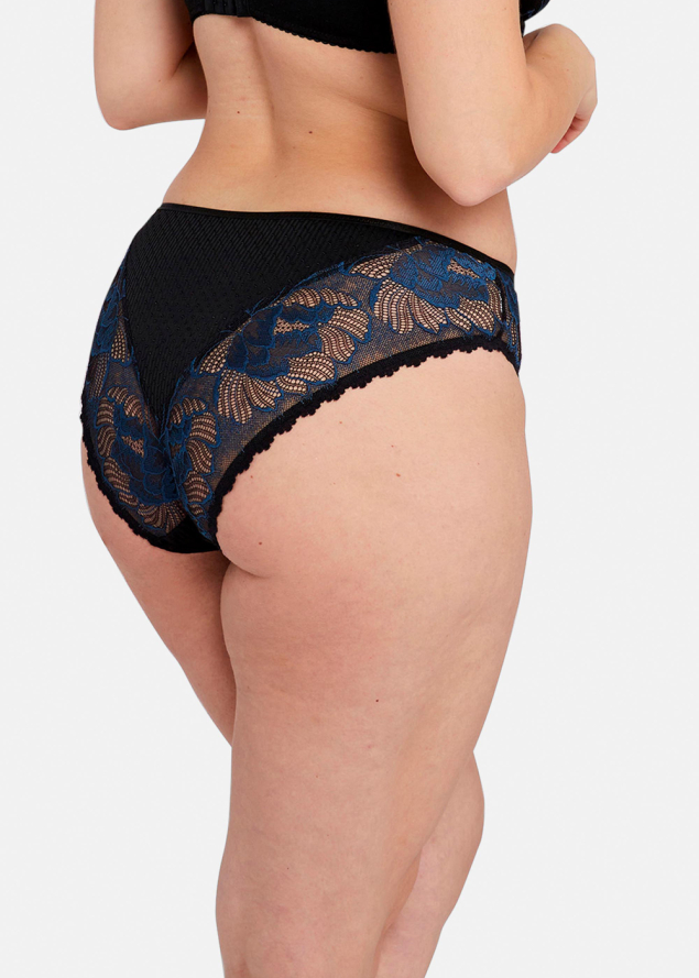 Slip Sans Complexe Noir & Bleu